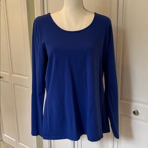 Kim Rogers Cobalt Blue Scoop Neck Top